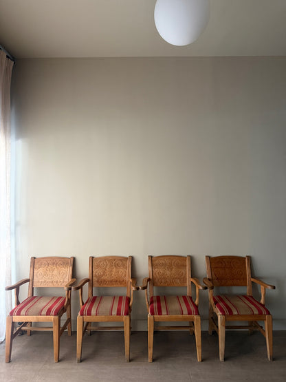 Krogenaes Norwegian pine armchairs. Sold in pairs.
