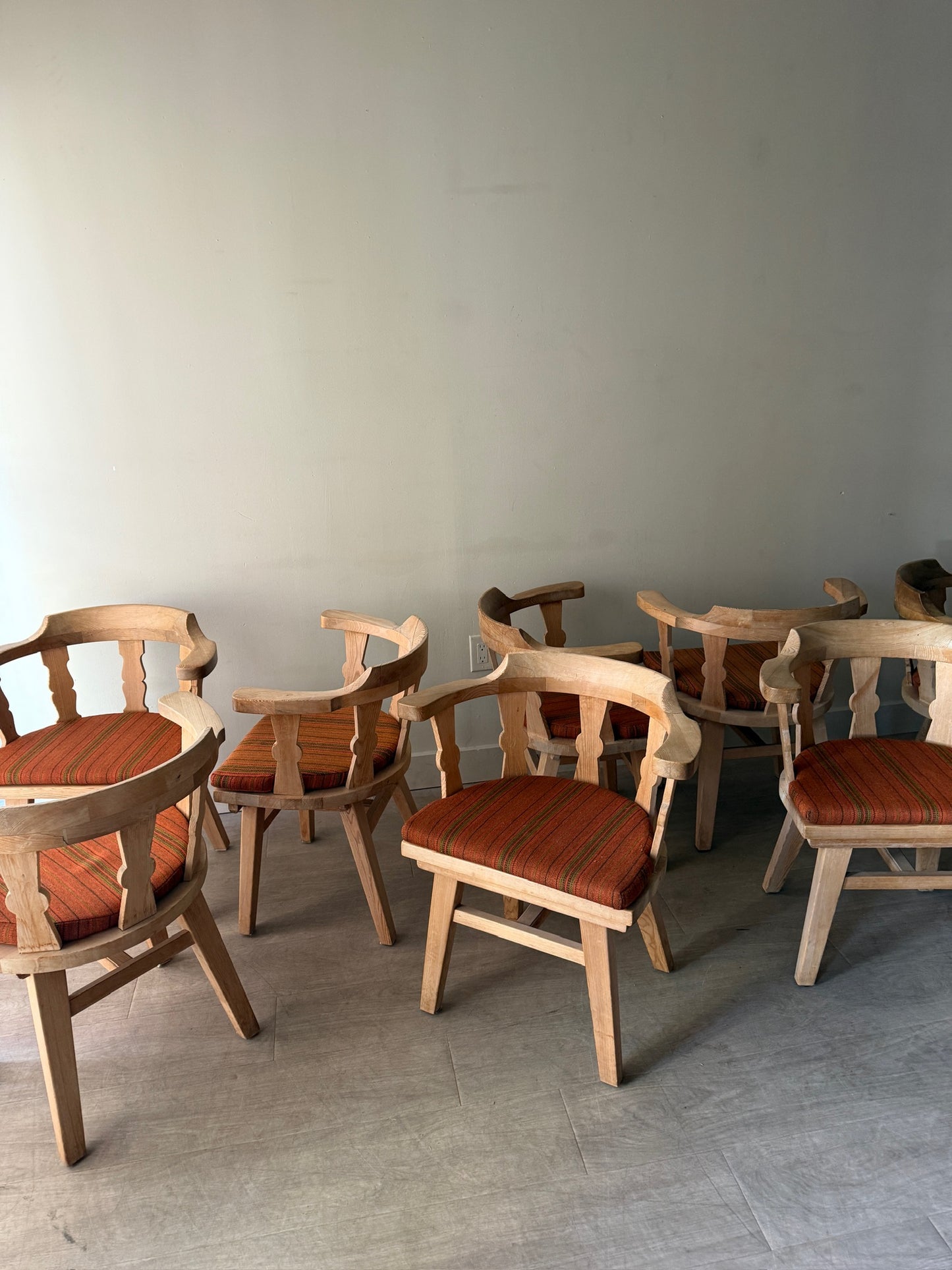 Krogenaes Norwegian pine dining chairs. Sold in pairs.