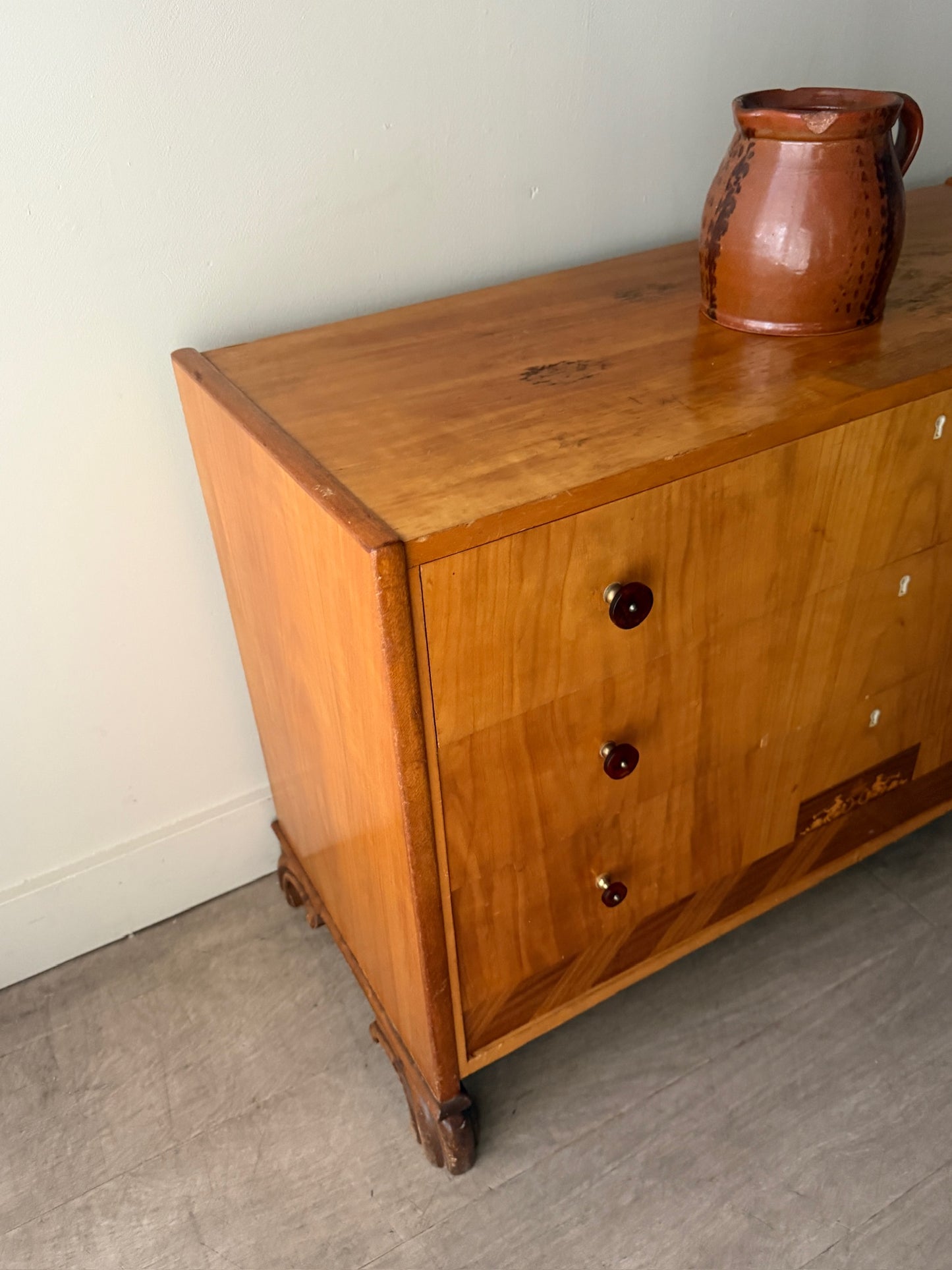Mjolby Intarsia Swedish 3 drawer dresser