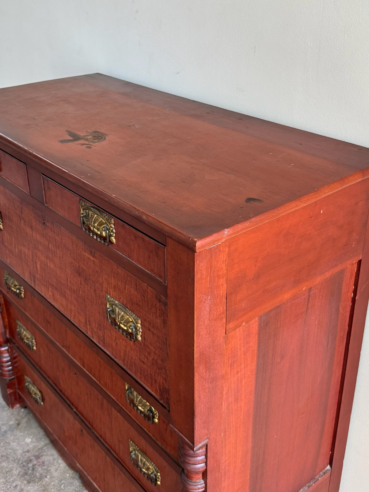 Empire cherry & tiger maple dresser
