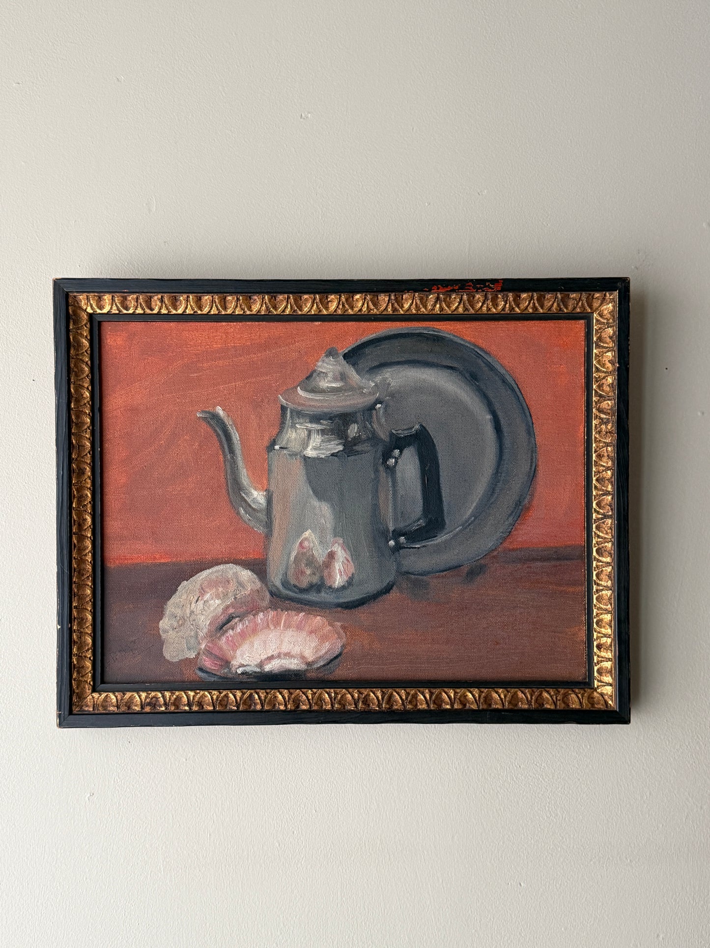 Tea pot still life. Signed.