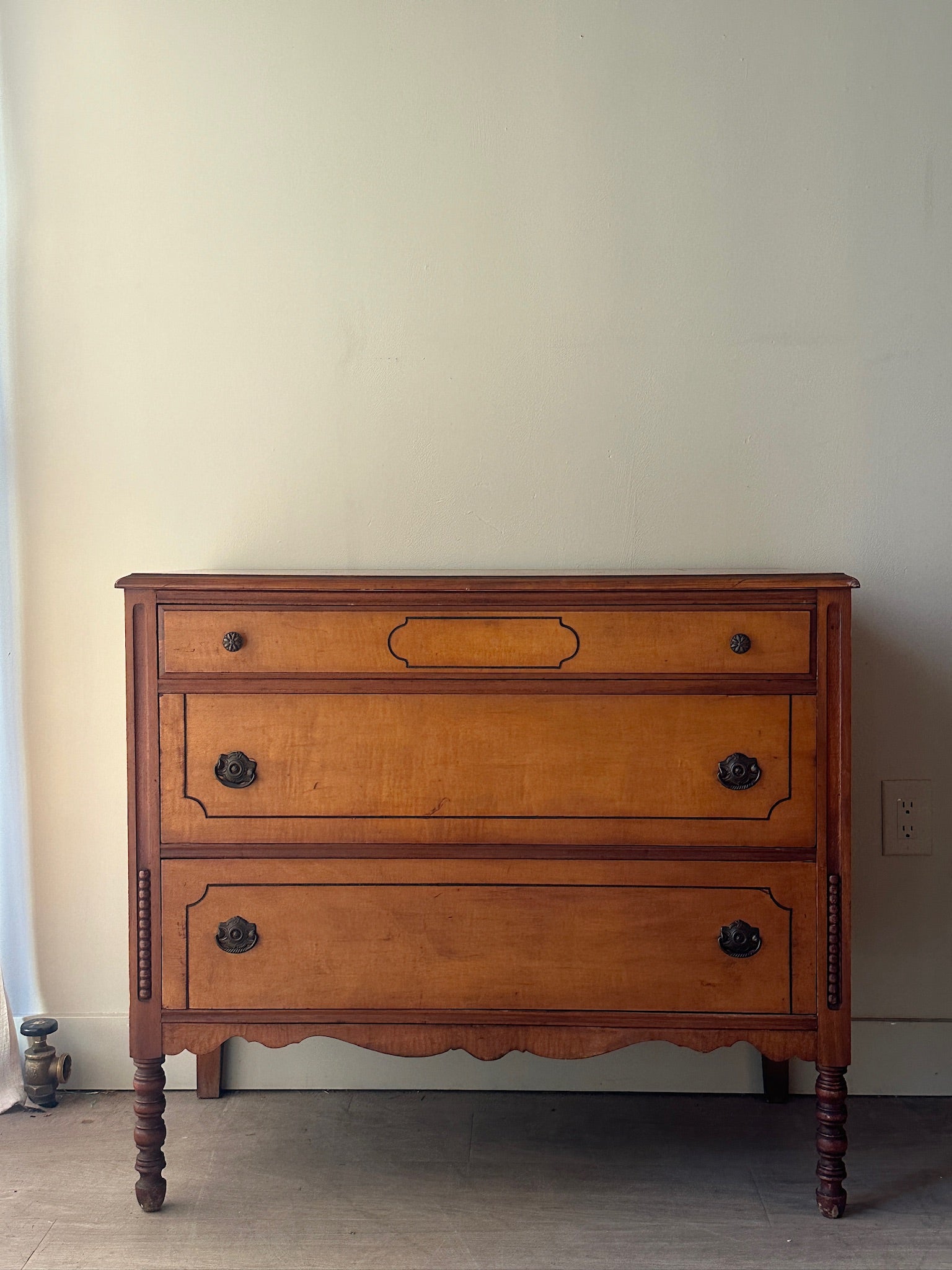 brown spindle dresser Spindle dresser