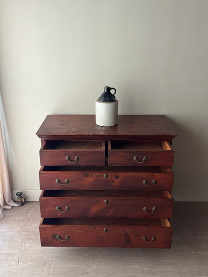 Stained pine dresser