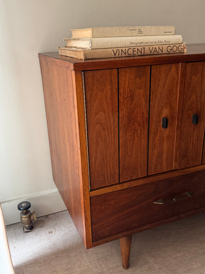 Walnut Slatted Credenza