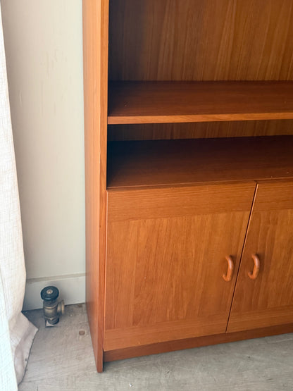 Danish teak bookcase cabinet