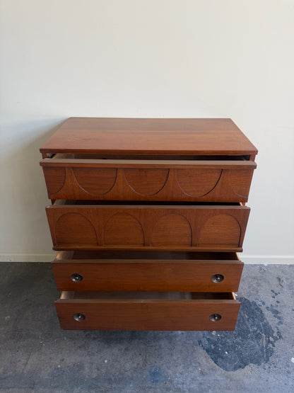Walnut tallboy dresser