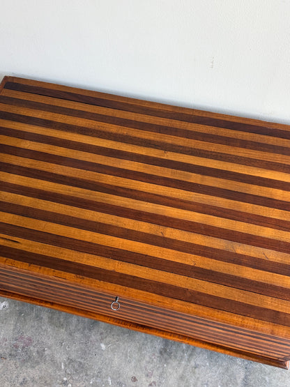Pennsylvania Sheraton striped mixed wood chest