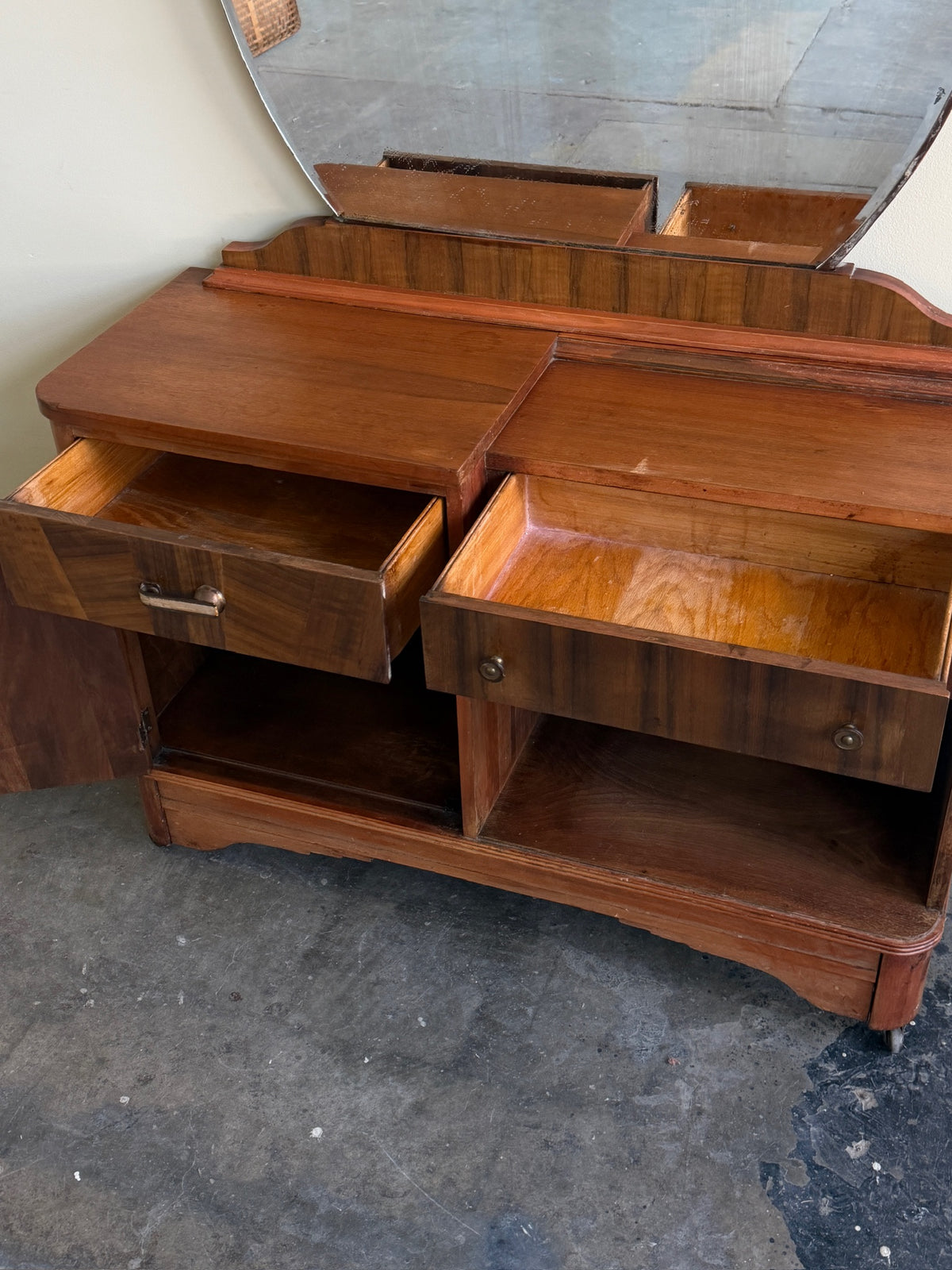 Walnut vanity