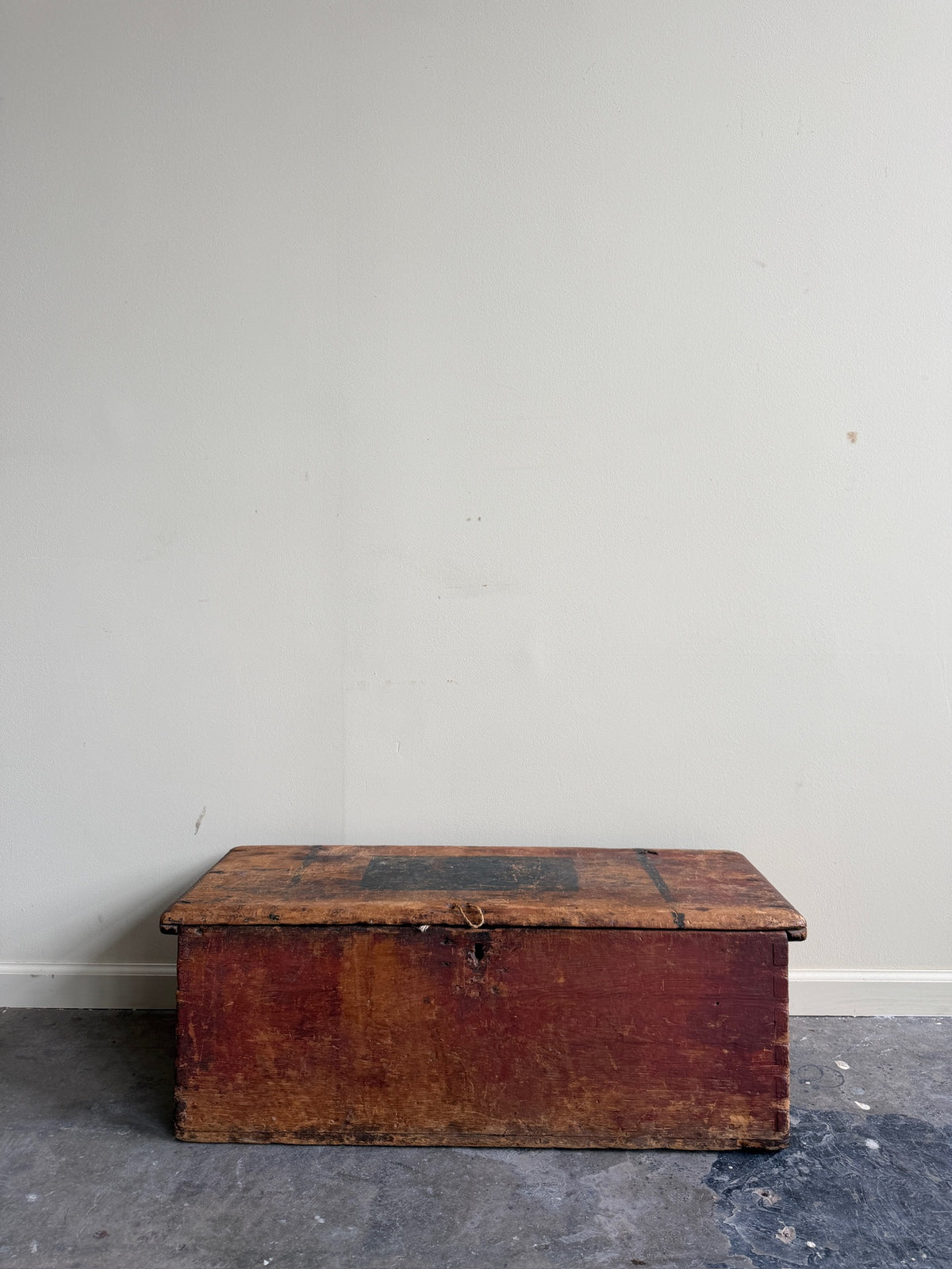 Painted pine chest