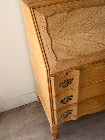 Danish oak secretary dresser