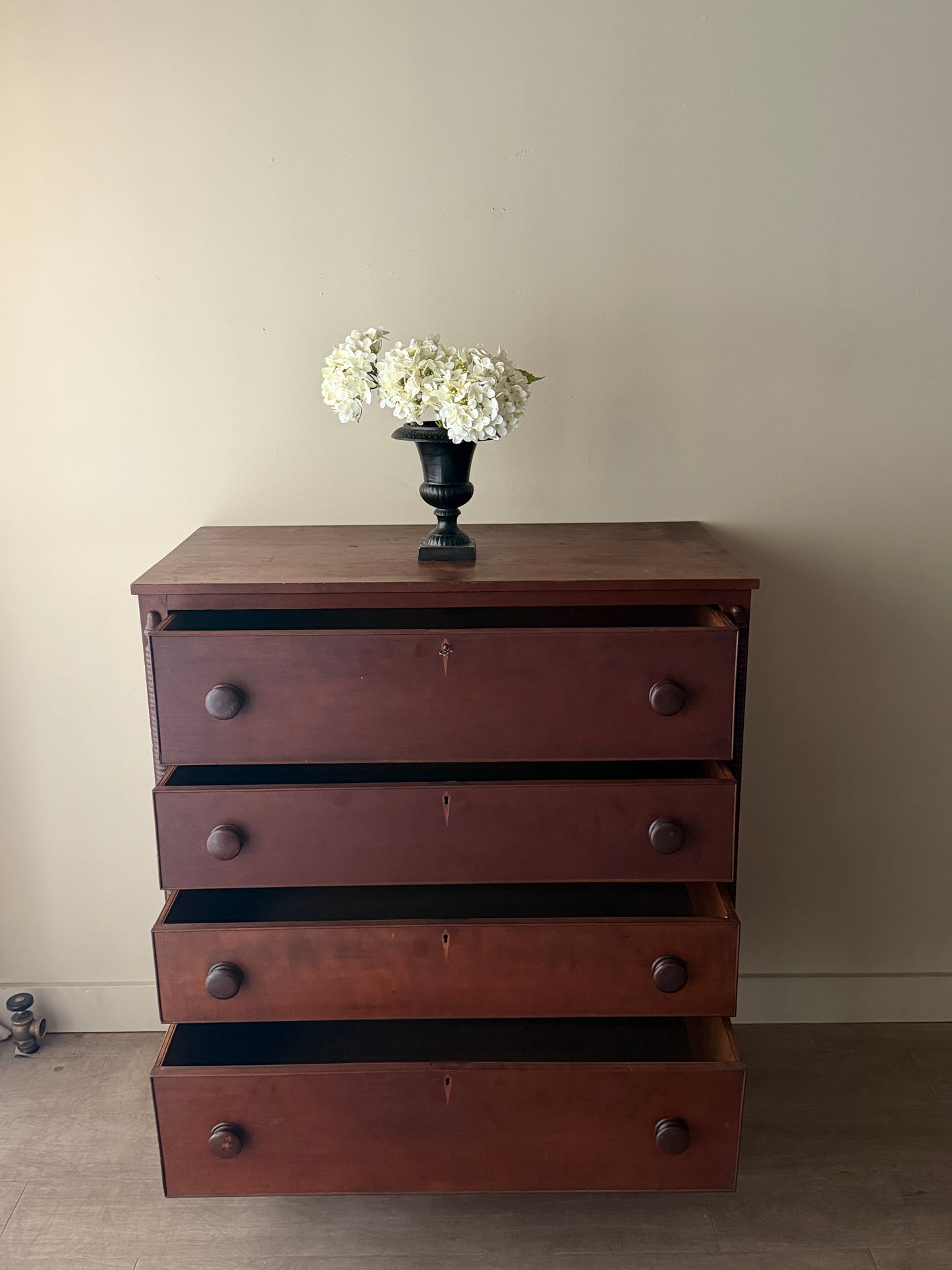 Pennsylvania Sheraton inlaid cherry dresser