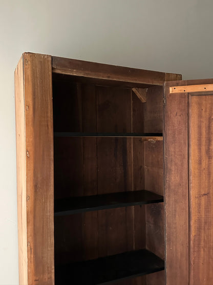 Pennsylvania Federal Pine Cupboard with Later Floral Motifs