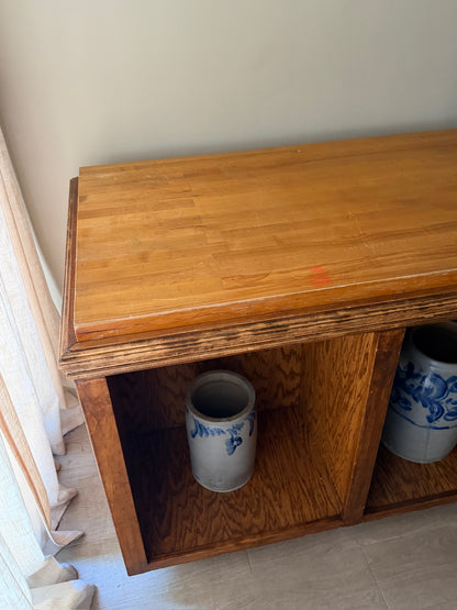 Oak mercantile table/island with butcher block top