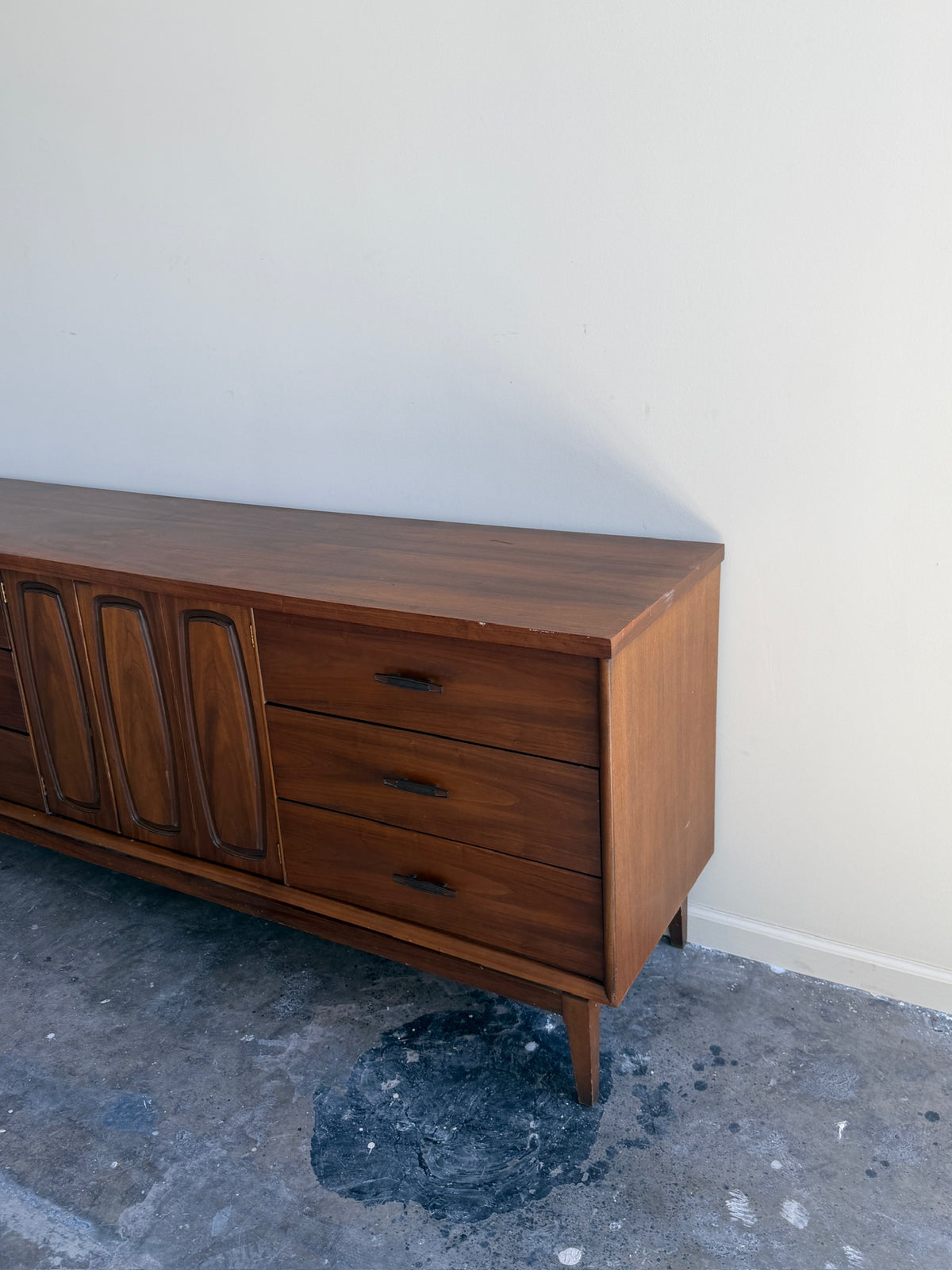 Walnut 9 drawer dresser