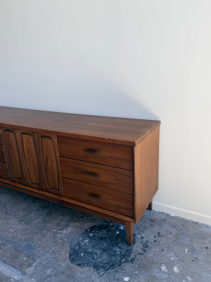 Walnut 9 drawer dresser