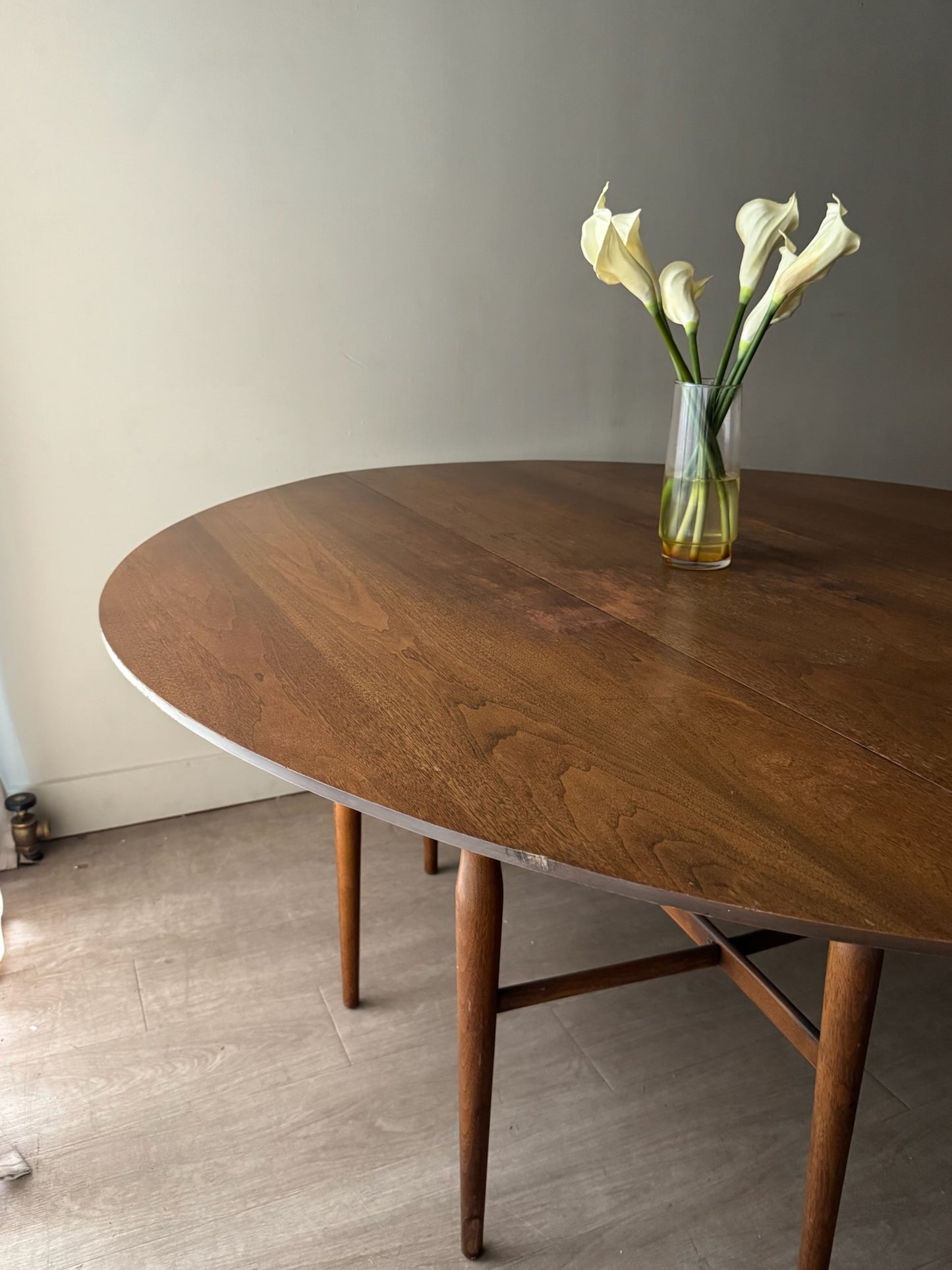 Walnut drop leaf dining table