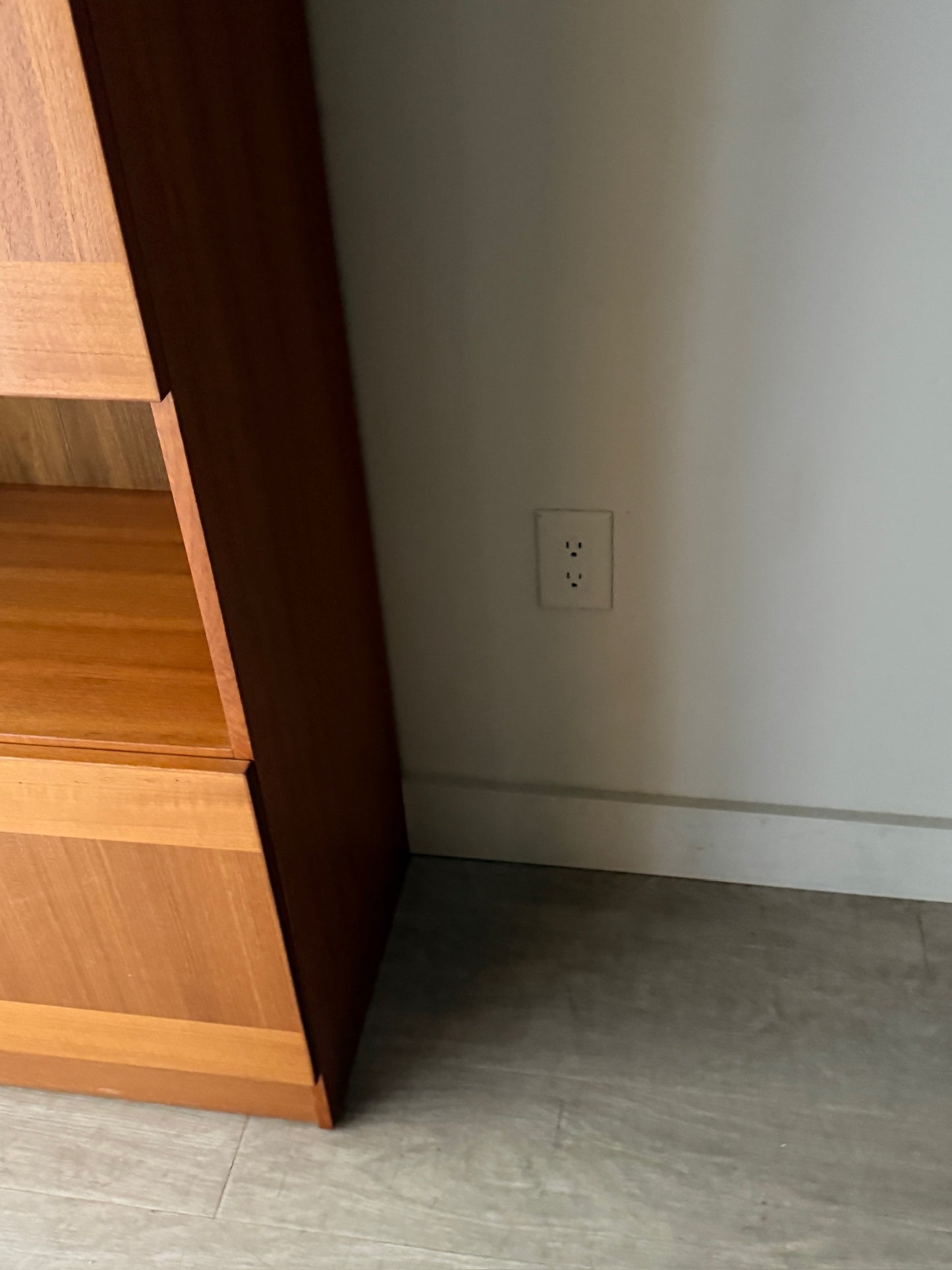 Danish teak bookcase with doors