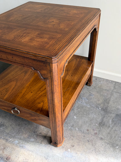 Drexel walnut side table