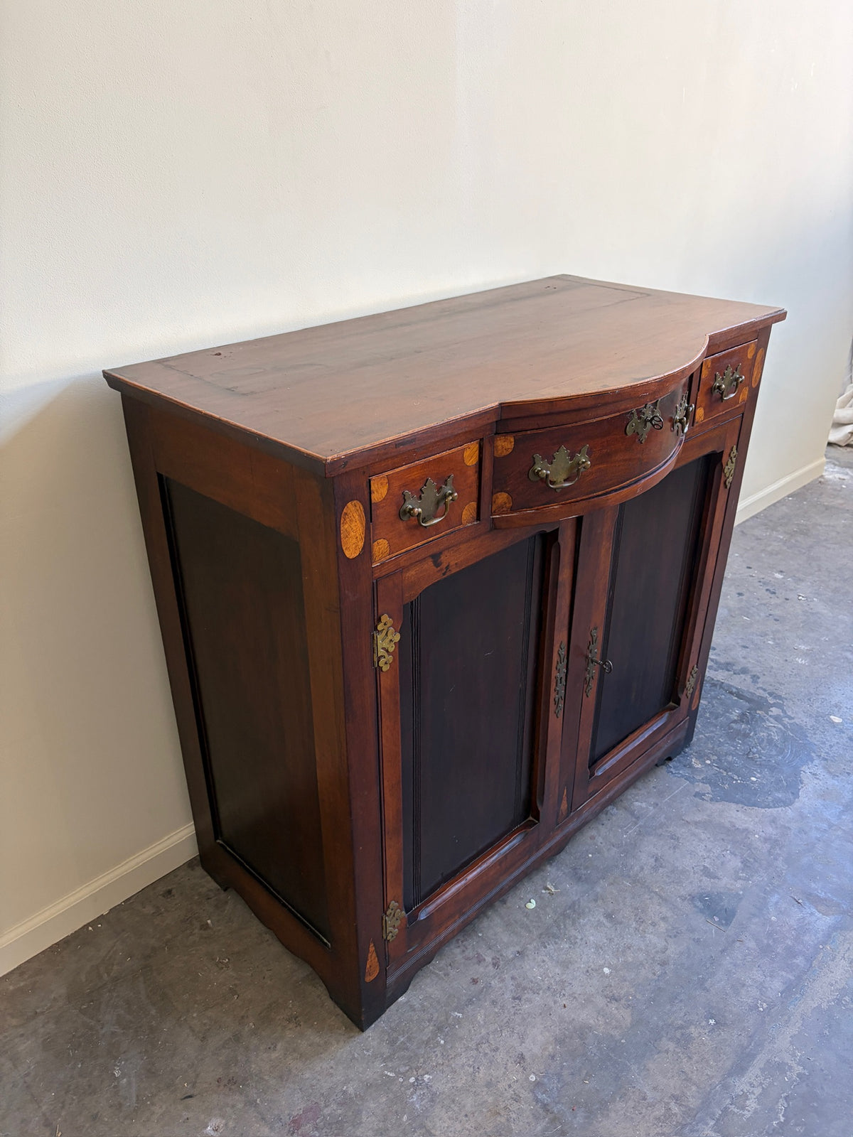 Victorian Inlaid Mixed Woods Server