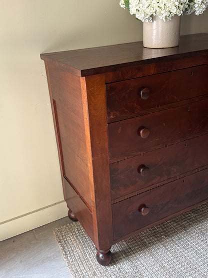 Mahogany ball foot dresser