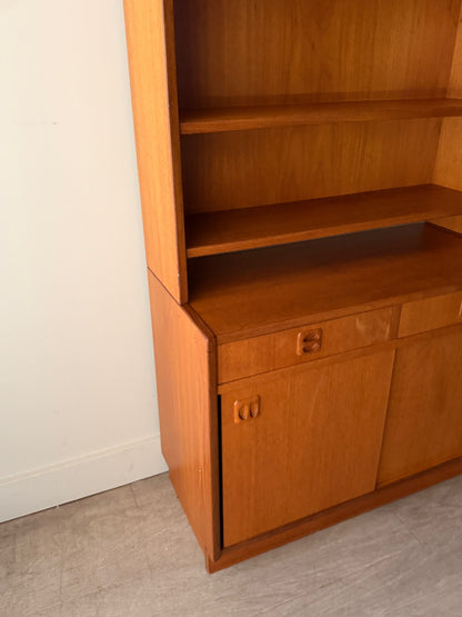 Danish teak bookcase cabinet