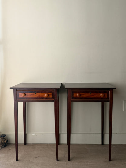 Mahogany and cherry side tables. Sold individually.