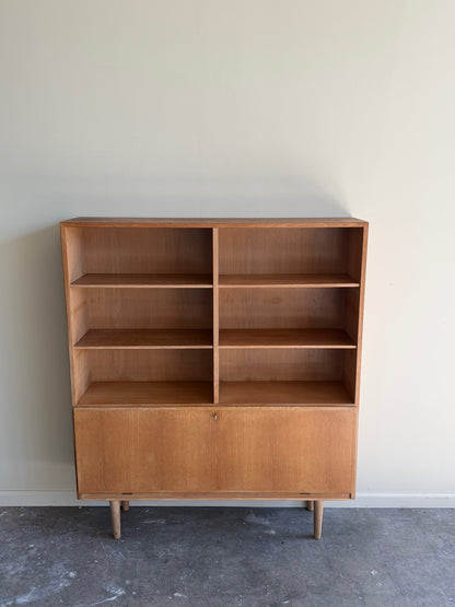 Omann Jun Danish oak bookcase cabinet