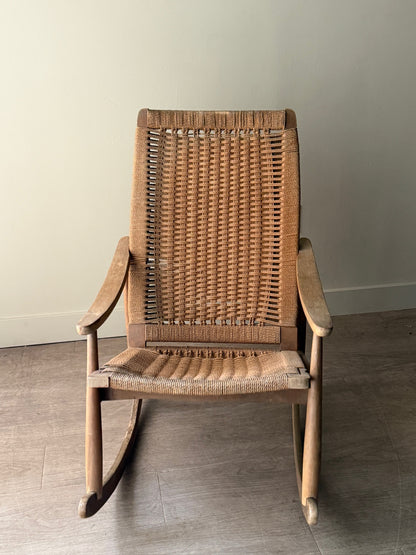 Hans Wegner twisted cord rocking chair