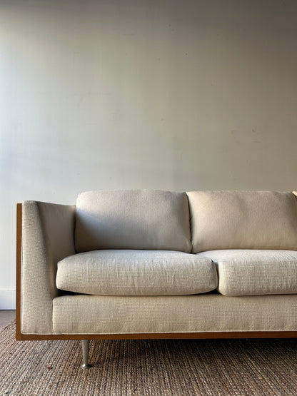 Maurice Villency sofa with wood panels