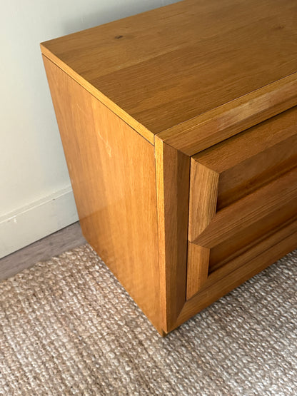 Blonde oak nightstand