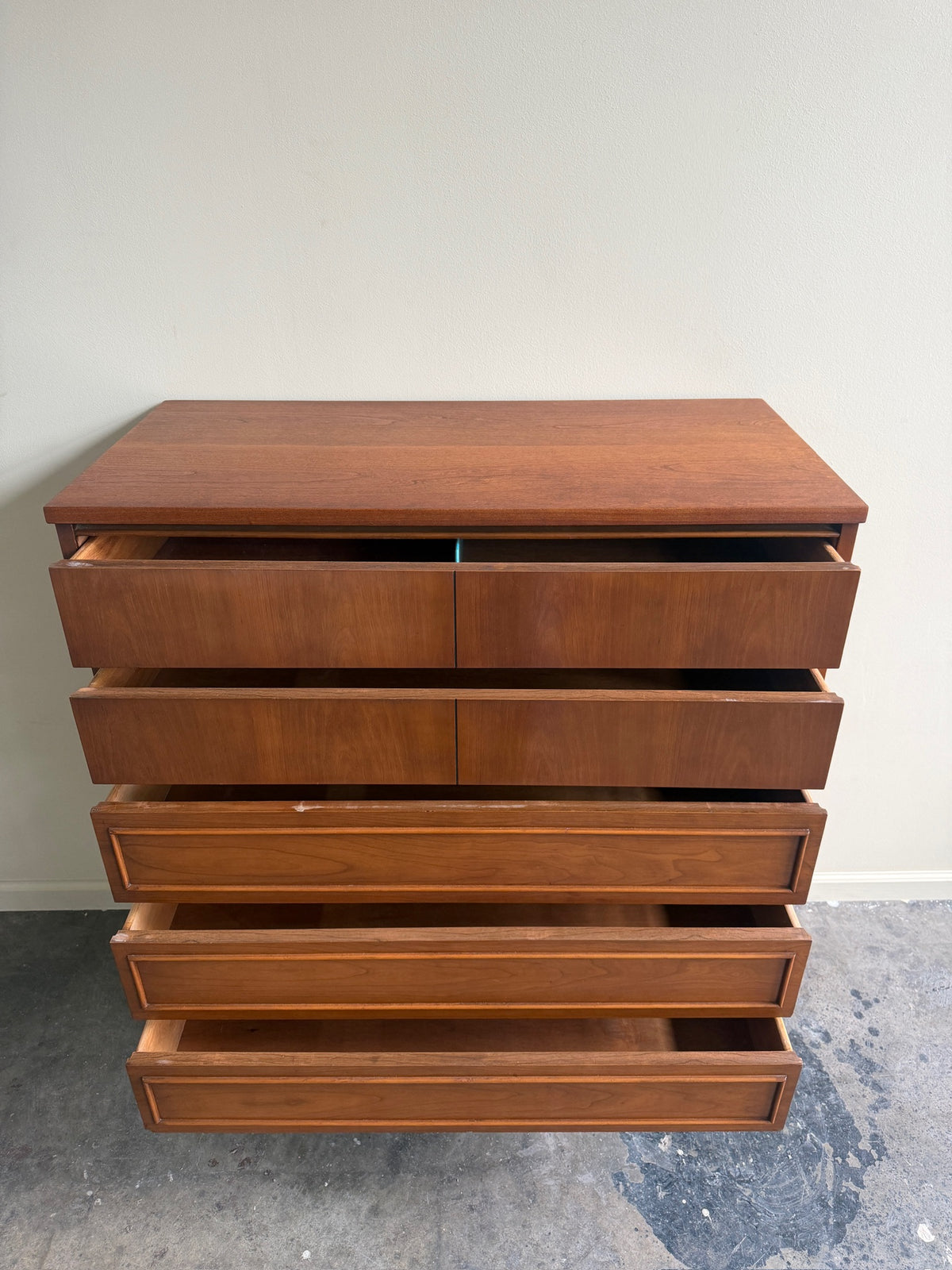 Walnut tallboy dresser