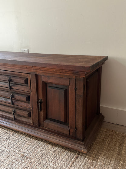 Spanish colonial low credenza