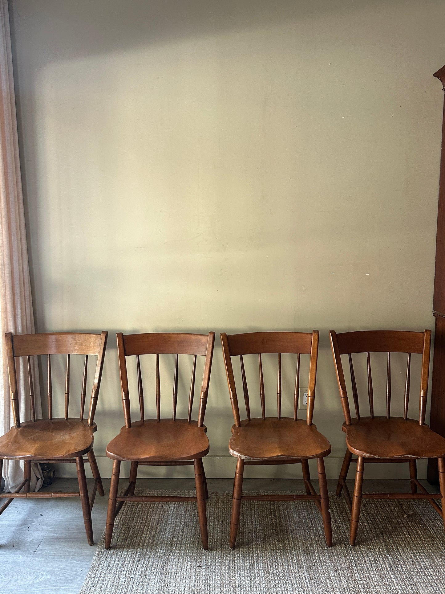 Haywood Wakefield dining chairs. Sold as a set of 4.
