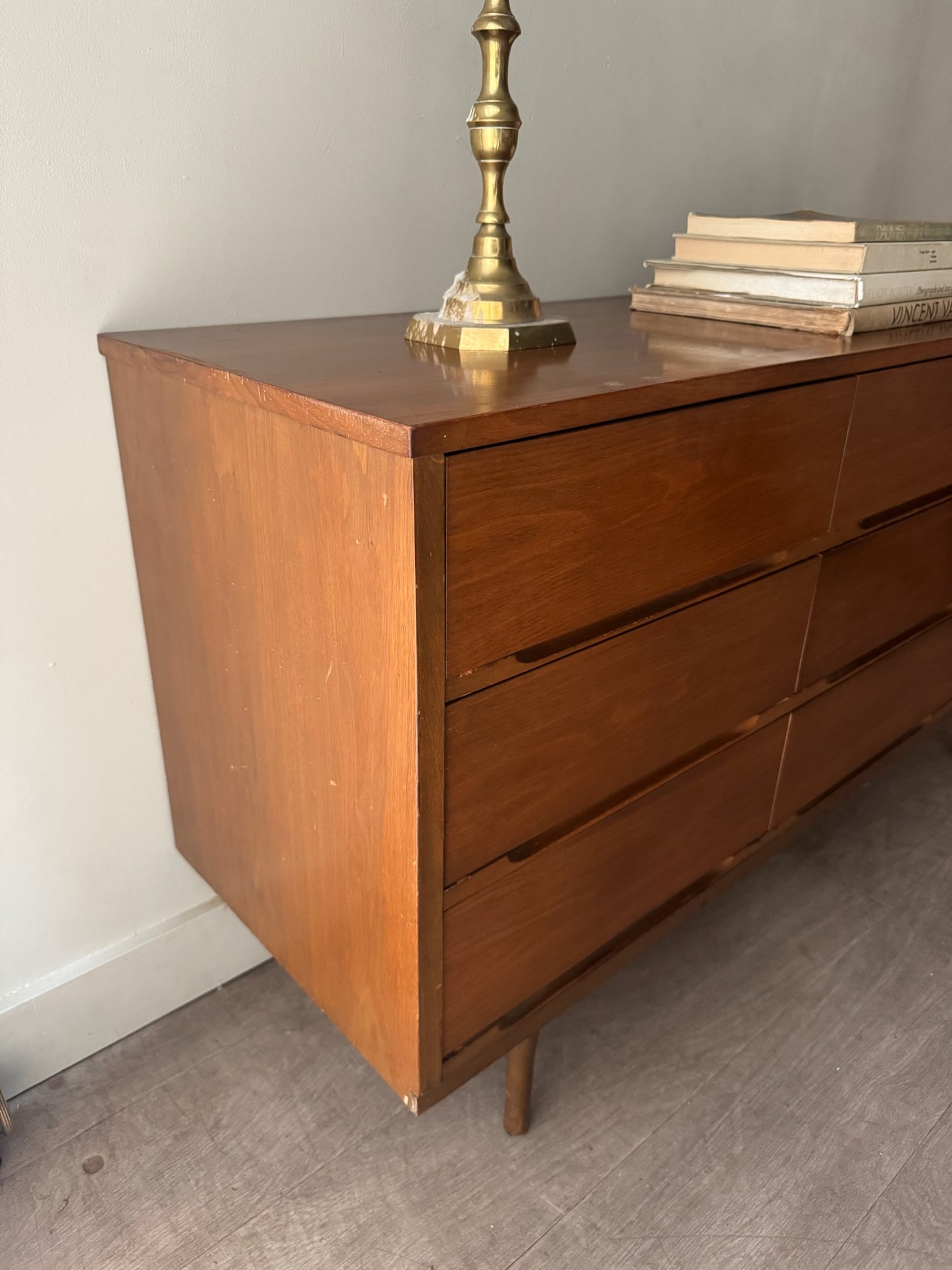 9 drawer walnut dresser