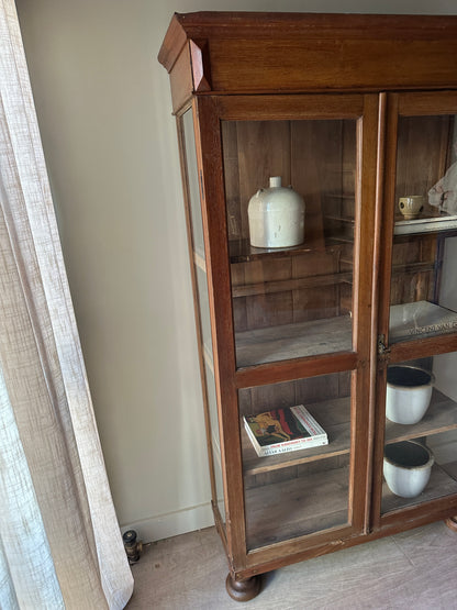 19th century pine display case
