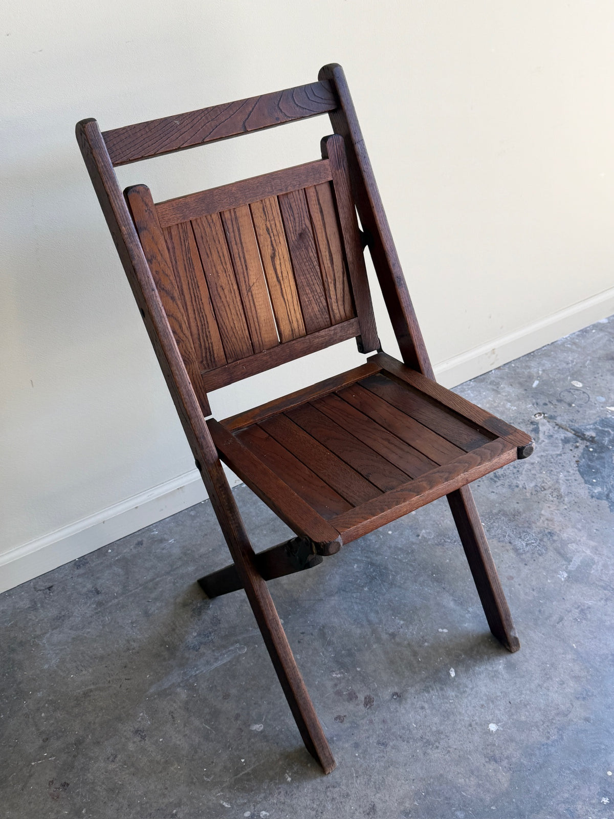 Oak folding chair