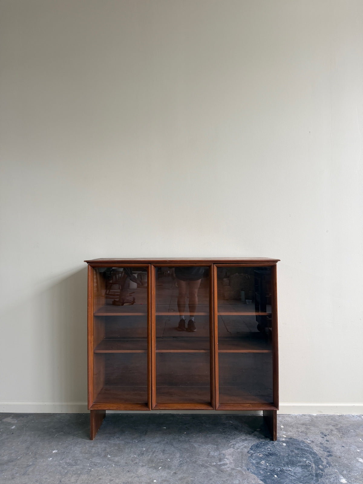 Walnut display cabinet
