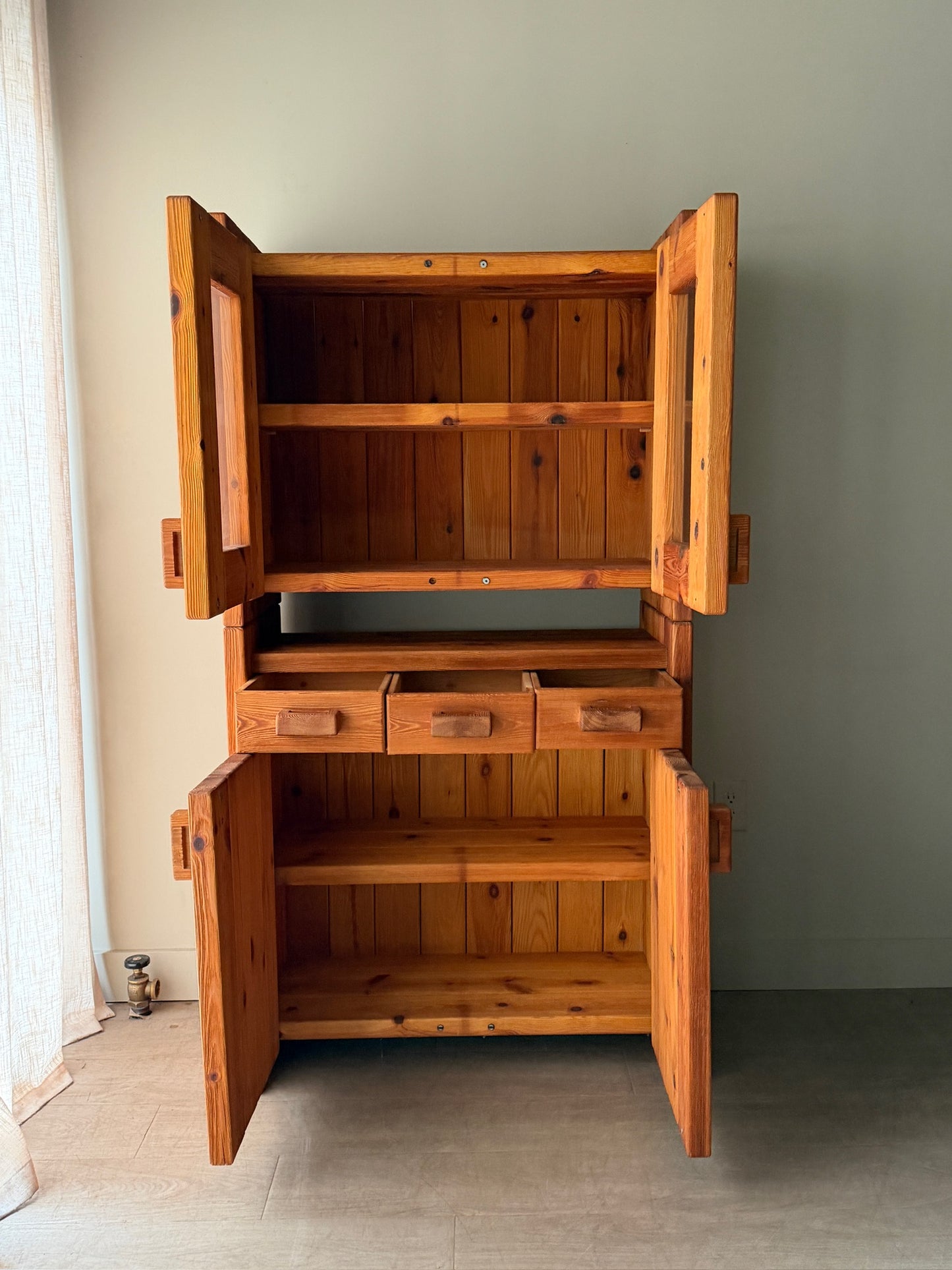 Hans Frydendal pine cabinet (left)
