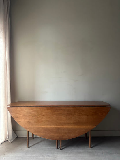 Walnut oval drop leaf