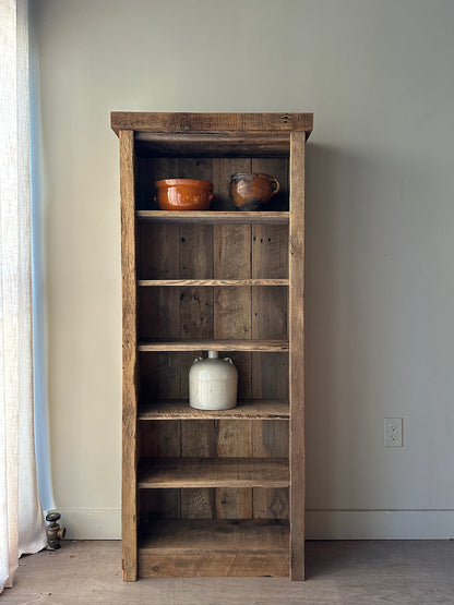 Rustic pine bookshelf