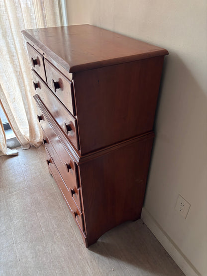 Maple tallboy dresser