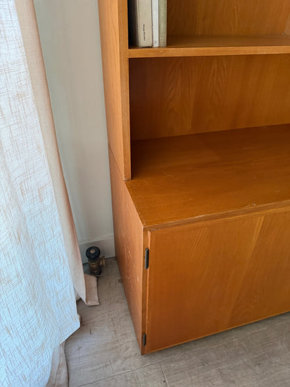 Danish oak two piece hutch