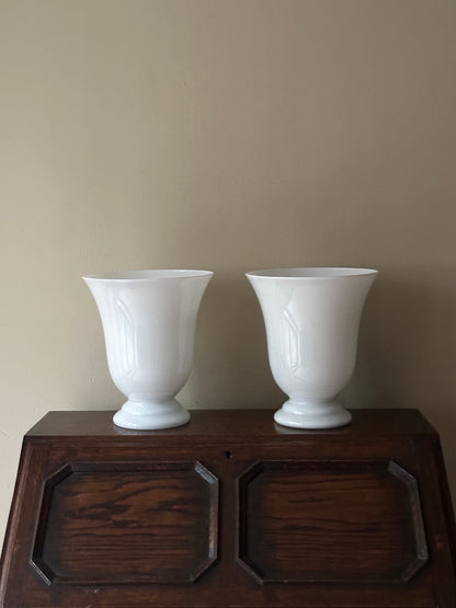 French white glass table lamps