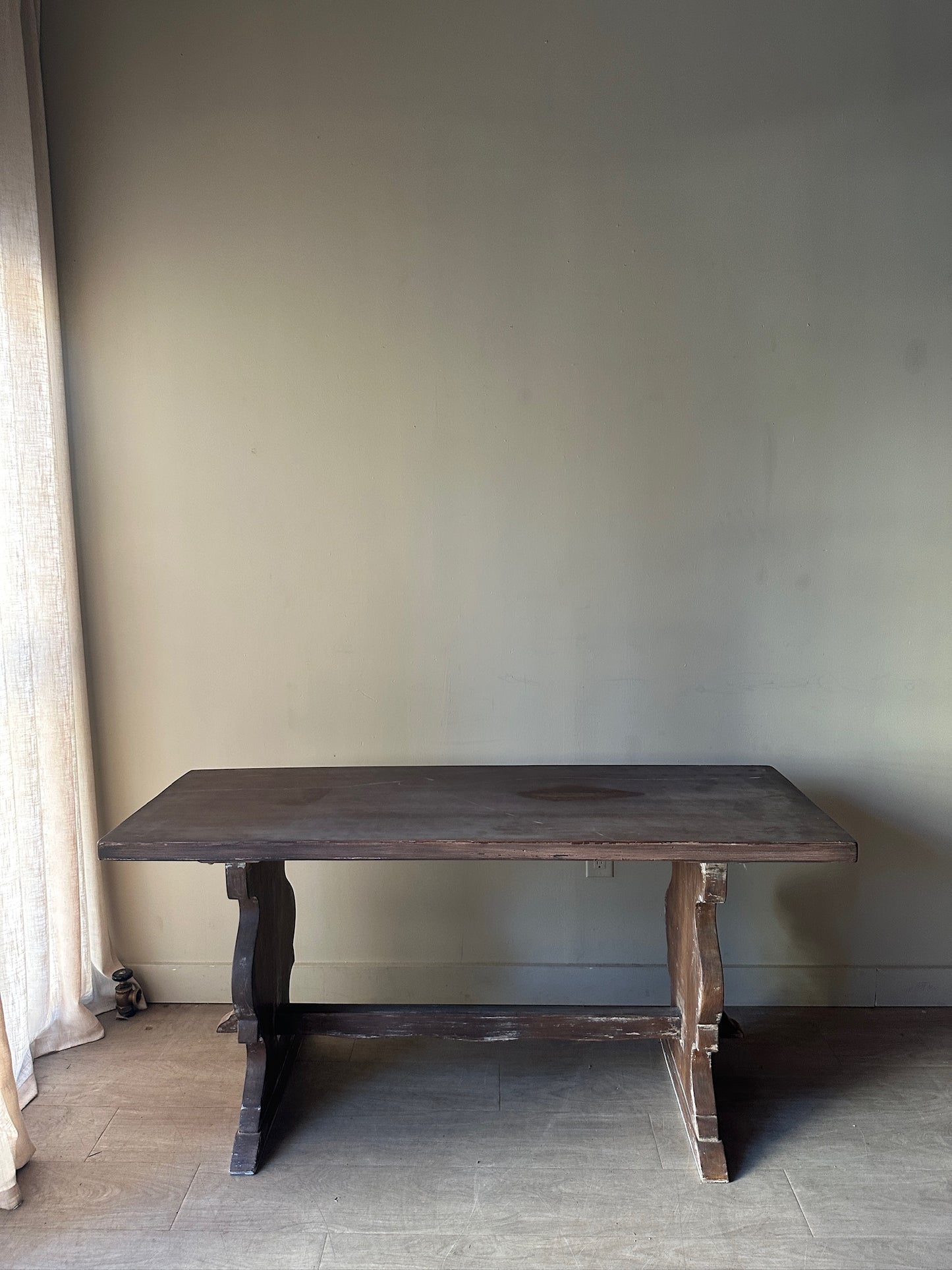 French pine trestle dining table