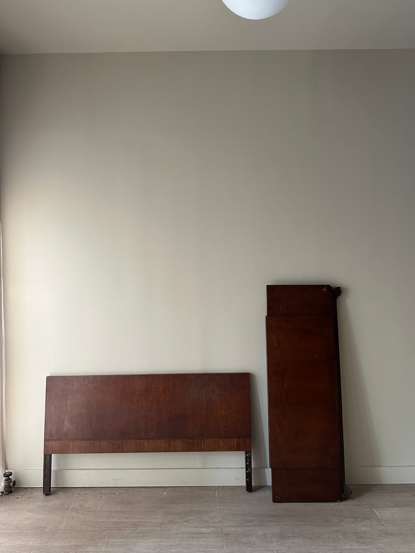 Walnut headboard and foot board. Full.