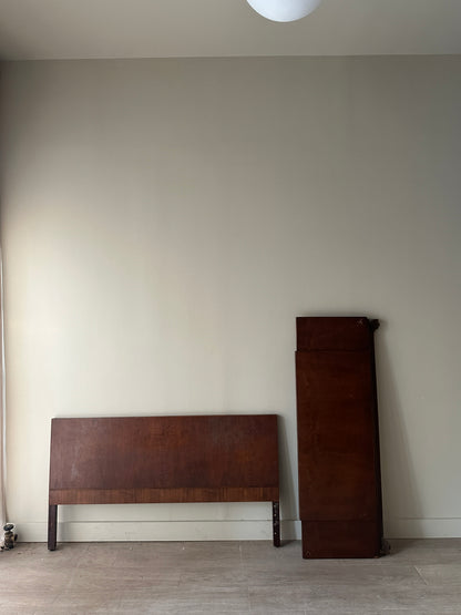 Walnut headboard and foot board. Full.