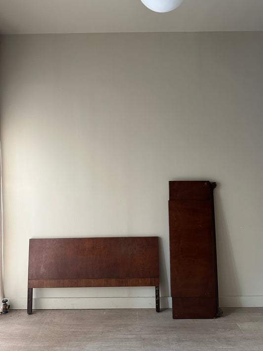 Walnut headboard and foot board. Full.