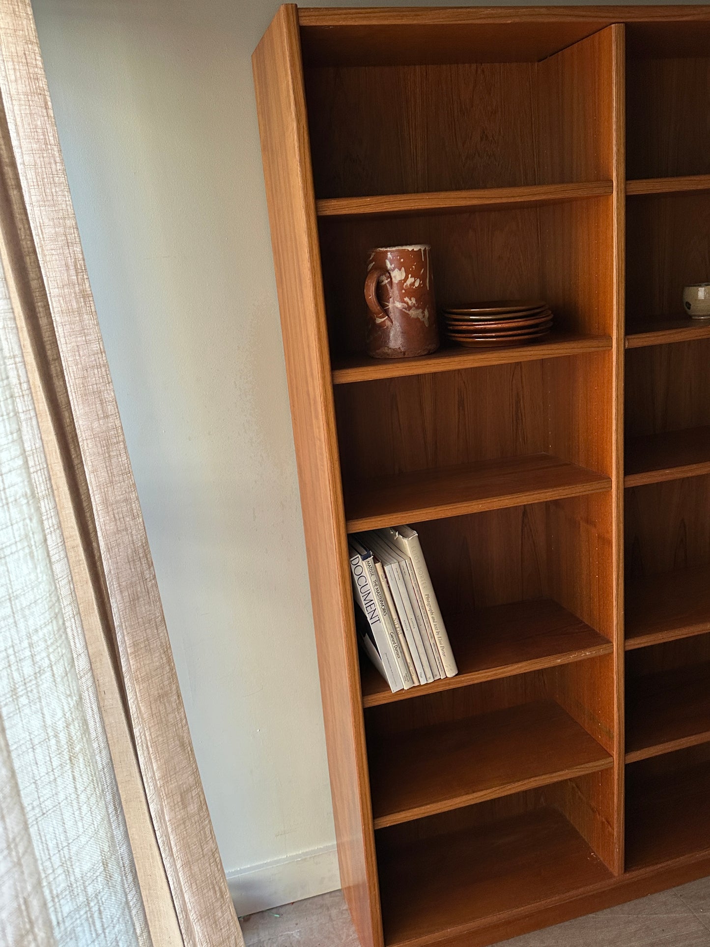 Danish teak shelving unit