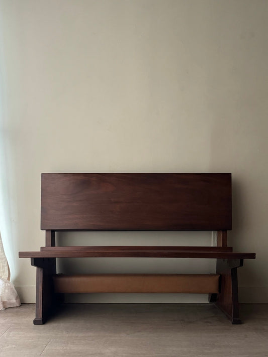 Walnut church pew