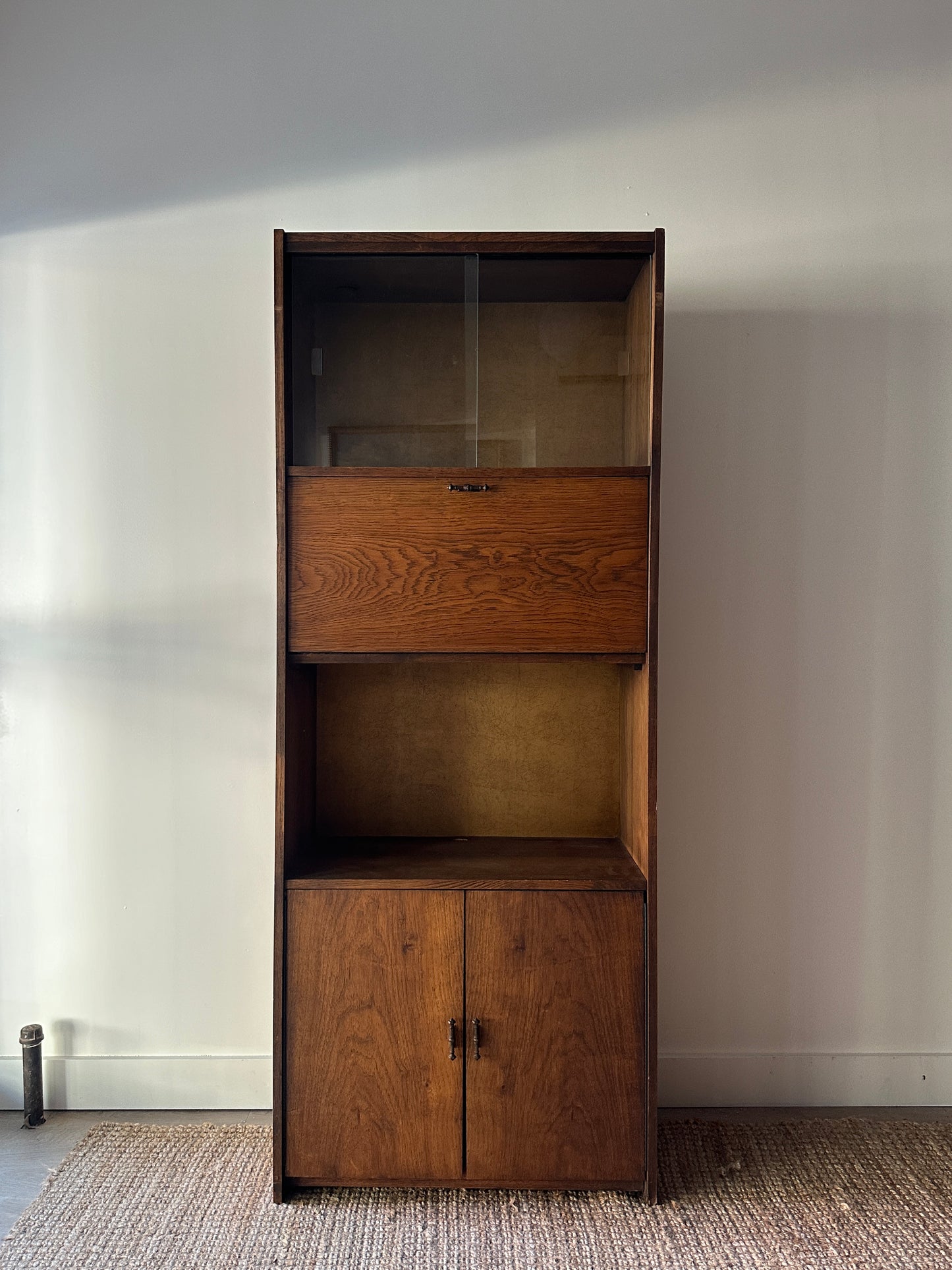 Walnut bar cabinet